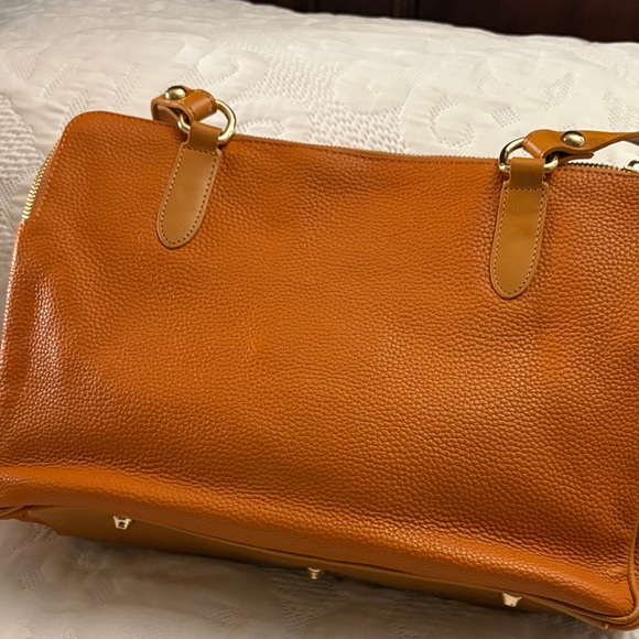 Valentina Rich Tan Shoulder Bag, Genuine Leather, Made in Italy - Picture 4 of 16